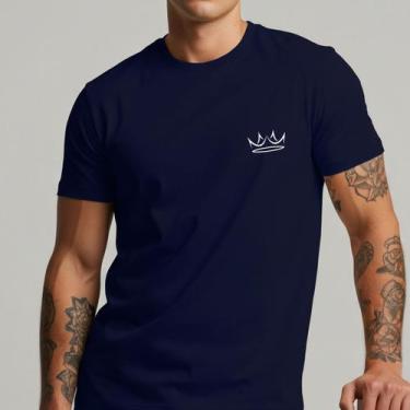 Imagem de Camiseta Masculina Coroa Minimalista Streetwear Casual Estilosa 100% A