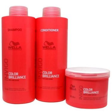 Imagem de Kit Shampoo Condicionador E Máscara Wella Collor Brilliance Invigo