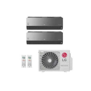 Imagem de Ar-Condicionado Multi Split Inverter LG 18.000 (2x Evap HW Artcool 12.000) Quente/Frio 220V