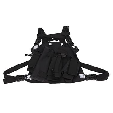 Imagem de SUNGOOYUE Bolsa Universal para Arnês de Rádio, Tecido Oxford, Alças Ajustáveis, para Walkie Talkies GP340 CP040 BF UV 5R, Preto, Suporte para Equipamento de Comunicação Profissional