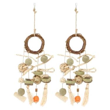 Imagem de ZJRDYYK Pacote com 2 brinquedos naturais para mastigar coelhinhos para ranger os dentes, brinquedos de coelho de madeira para mastigar coelho, brinquedo natural para mastigar coelho para