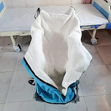 Imagem de YYBOES Capa quente para cadeira de rodas, capa impermeável à prova de vento de inverno, envoltório de perna aconchegante com forro de lã com zíper, adequado para cadeira de rodas capa quente para casa