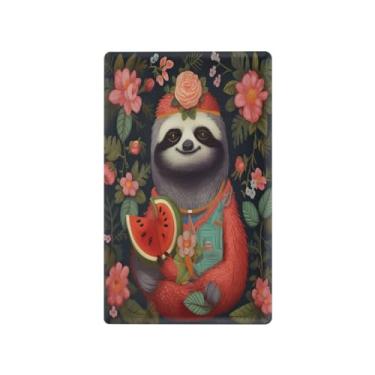 Imagem de Wassud Placa de cobertura para interruptor de luz, 1 capa de tomada em branco, placa de parede, preguiça fofa (8) decoração decorativa de casa, sala de estar, quarto, decoração