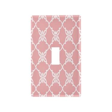 Imagem de Wassud Placa de cobertura para interruptor de luz, capas de tomada decorativas, placa de parede para tomadas elétricas, textura simples, interruptor único 11 x 6 cm