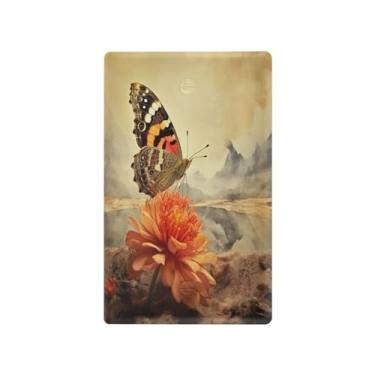 Imagem de Wassud The Encounter Of Butterfly and Flowers Light Switch Cover Plate, capa de tomada de interruptor único, placa de parede, decoração de casa, sala de estar, quarto, decoração