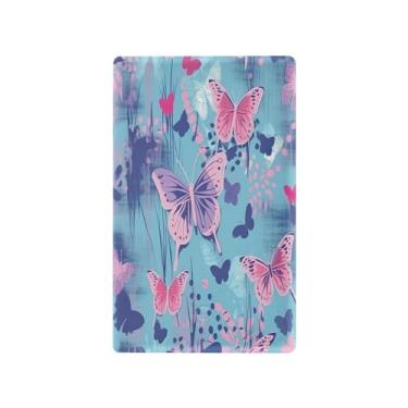 Imagem de Wassud Borboletas em placa de cobertura de interruptor de luz de fundo azul, capas de tomada de interruptor único, placa de parede, decoração de casa, sala de estar, quarto, decoração