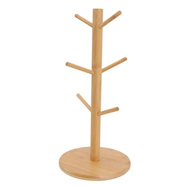 Imagem de Generic Suporte para Copos de café de Bambu que Economiza Espaço, Organizador de Rack de árvore de Caneca Durável para Exibição de Armazenamento de Cozinha, Suporte de Copo de café Ecológico para
