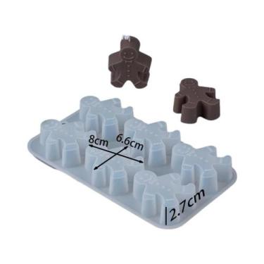 Imagem de Molde De Silicone De Homem De Gengibre Para Árvore De Natal Com 6 Furo