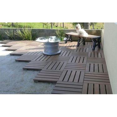 Imagem de Deck De Plástico Imbuia Àreas externas Box kit 50 unidades - Wlplast