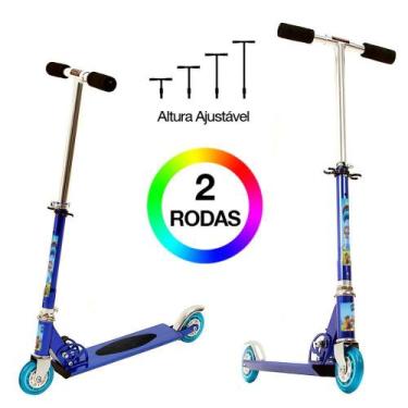 Imagem de Patinete Patrulha Canina Infantil Meninos de Duas Rodas Azul - DM Radi
