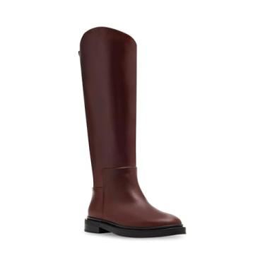 Imagem de Steve Madden Bota de cano alto feminina Gaige, Couro marrom., 36