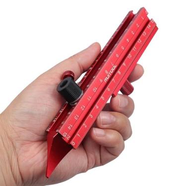 Imagem de Ferramenta De Para | Régua De Medir Com Base Magnética | Esquadro De Para Medição,Para Estruturação Marcação Desenho Corte De Carpete E Assentamento De Azulejo