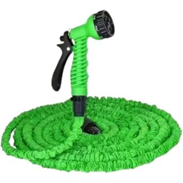 Imagem de Mangueira Mágica Expansível Auto Retrátil (Até 30m) - Bico Pistola com 7 Jatos, Leve, Anti-Torção e Ideal para Jardim e Lavagem