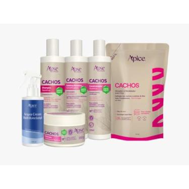 Imagem de Kit Shamp, cond, Gelatina, Máscara, Acqua e Refil ativador cachos Apice