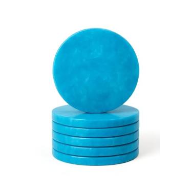 Imagem de SS Antiquity&Marble Conjunto de 4 – 3,5 porta-copos de mármore preto egípcio feito à mão – porta-copos de luxo para mesa de café, bar doméstico, cozinha e escritório – design de pedra natural com base