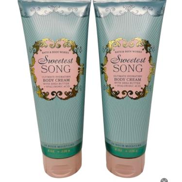 Imagem de Bath & Body Works Creme corporal feminino Sweetest Song Ultimate Hydration 227 g Pacote com 2