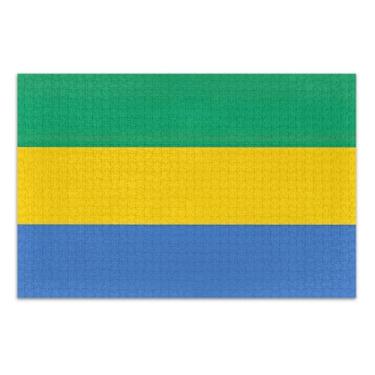 Imagem de Gabon Flag Adult Puzzles, 1000 Piece Jigsaw Puzzles, Interlock Perfectly, Home Decor Gift Party for Men Women