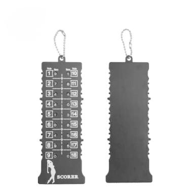 Imagem de Black Golf Score Counter Stroke Tracker 18 Hole Score Indicator Long Bar Scorekeeper
