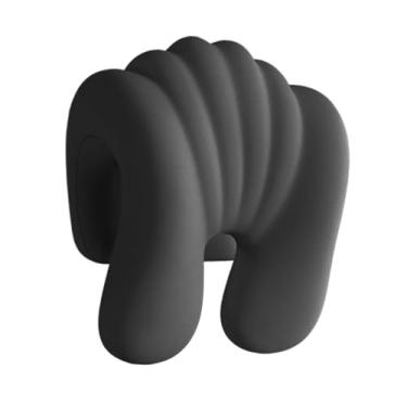 Imagem de Kokiya Almofada de apoio para pescoço em cadeira de escritório, compacta, em espuma viscoelástica, ideal para viagens, Preto