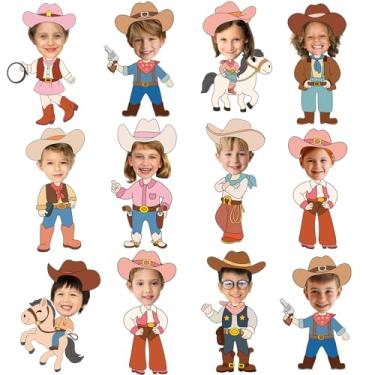 Imagem de 60 peças com recortes temáticos ocidentais chapéu de vaqueira decorações de quadro de avisos recortes de papel faroeste selvagem decoração de sala de aula para meninos e meninas sala de aula faça você