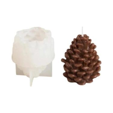 Imagem de Molde De Silicone Em Forma De Pinha De Natal 3D Para DIY, Velas, Sabon