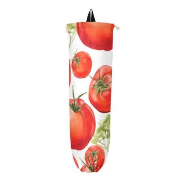 Imagem de Aquarela com suporte de saco plástico de tomate, armazenamento de saco plástico de cozinha, protetor de saco para sacolas plásticas