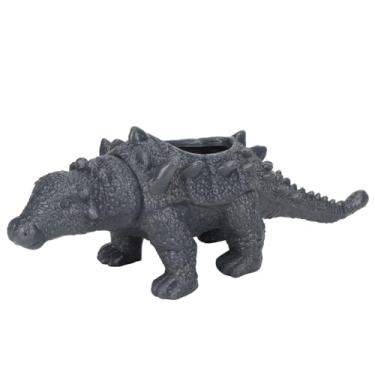 Imagem de Vaso de flores criativo Tricerátopo em forma de animal, mini plantador de plástico para suculentas e plantas pequenas