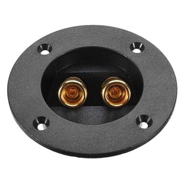Imagem de 1 pç placa terminal de alto-falante estéreo para carro, conector de parafuso de ligação dupla, plugue de subwoofer