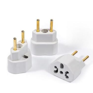 Imagem de UniPlug™ Adaptador de Tomada Universal Benjamin Bob Love 3 UNID - 10A/20A Tomada Pino Chato Universal Maciço Bivolt (3UNIDADES)