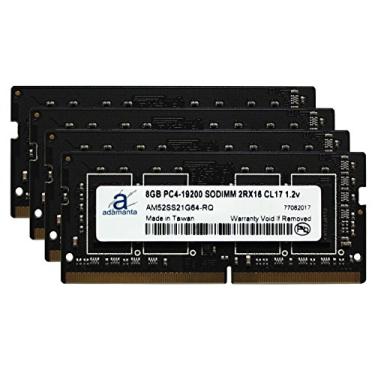 Imagem de Adamanta Atualização de memória de laptop de 32 GB (4 x 8 GB) para HP Zbook 17 G4 Mobile Workstation com processadores Intel i5 e i7 DDR4 2400Mhz PC4-19200 SODIMM 2Rx16 CL17 1.2v RAM DRAM