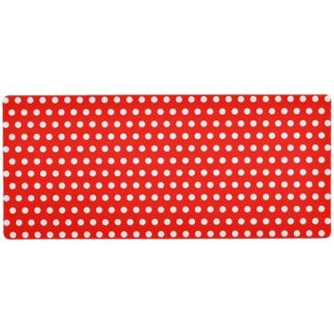 Imagem de Mouse pad retrô de bolinhas vermelhas para jogos antiderrapante, mouse pad grande, 80 x 30 cm, superfície lisa para controle de precisão