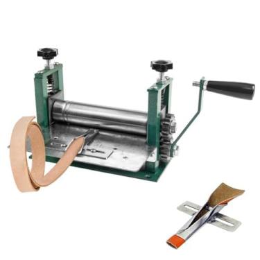 Imagem de Máquina manual de crimpagem de cinto, máquina de desenho de couro, máquina de decapagem de couro, chicote dobrável de borda de couro, ferramenta de decapagem de couro DIY