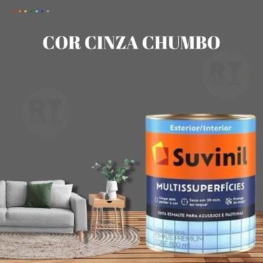 Imagem de Tinta Epóxi Base Água Suvinil Cor Cinza Multissuperfícies Antimofo Lav