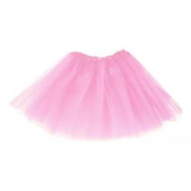 Imagem de Saia Tule Adulto Colorida Festa Carnaval 40 Cm Tutu - Evolution, Rosa,