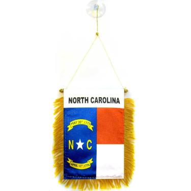Imagem de Mini faixa da Carolina do Norte 15 x 10 cm - Pingente do estado americano de Caroline du Nord 15 x 10 cm - mini faixas 10 x 15 cm cabide com ventosa - Drapeau Caroline du Nord AZ FLAG
