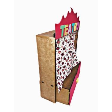 Imagem de Teatro para dedoche - Criativa Materiais Educativos, Vermelho