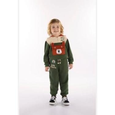 Imagem de Conjunto Infantil Masculino com Casaco e Calça Urso Amigo Três e Já-Masculino