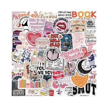 Imagem de Adesivos Bookish 50 Peças, Decalques De Leitura Para DIY Em Guitarra, 