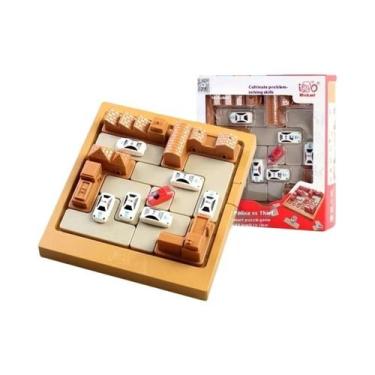 Imagem de Jogo De Tabuleiro Infantil Gato E Rato Policiais Bandidos Estratégia P