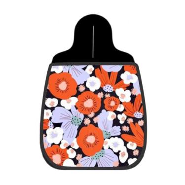 Imagem de Lixeira De Carro Organizador Lixinhocar Floral Laranja Azul 8