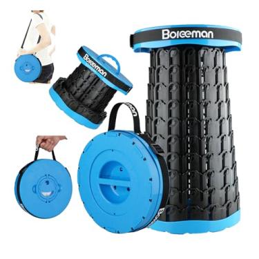 Imagem de Boreeman Banqueta dobrável atualizada 2026, leve, mas resistente, com capacidade de carga, 362 kg, banquinho dobrável portátil para acampamento, pesca, trilhas, churrasco