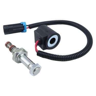 Imagem de Chamixx Bobina de válvula solenoide de 12 V e bobina hidráulica kit de elementos de haste da válvula 6667687 6665004 6309311 compatível com minicarregadeira Bobcat 751 753 763 773 863 864 873 883 963