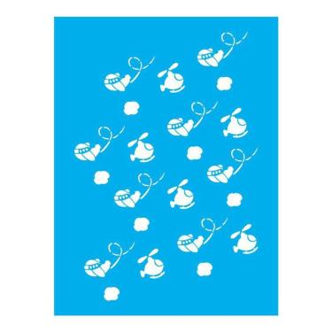 Imagem de Stencil Tamako Estampa Helicópteros - 15X20Cm - Ref 8709