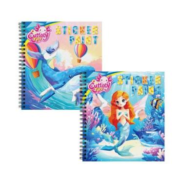 Imagem de Livro De Pintura Com Adesivos Para Meninas, Livro De Quebra-cabeça Inf