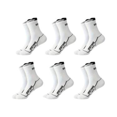 Imagem de Meias Esportivas Masculinas De Basquete E Corrida, 6 Pares, Curta, Res