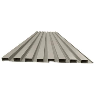 Imagem de Painel Ripado em Placa 100x0,15cm 10,5m² Pvc e 20 Cantoneiras Cinza
