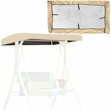 Imagem de Cobertura De Substituição De Dossel De Balanço, Dossel De Substituição Universal À Prova D'água À Prova De Vento De 2 3 Lugares Para Cobertura De Cadeira De Balanço De Jardim, Cobertura De Rede De Pát