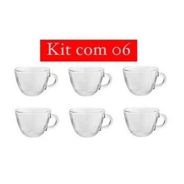 Imagem de Xícaras De vidro Para Chá e Café 200ml sem pires - Nadir, 6pçs