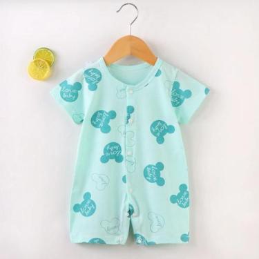 Imagem de Macacão Bebê Mickey - Manga Curta - Roupa Recém-Nascido, 12 milhões, P