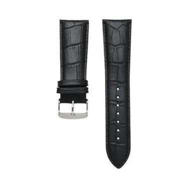 Imagem de Pulseira De Relógio Masculina Em Couro Genuíno 22mm-28mm Com Fecho De 